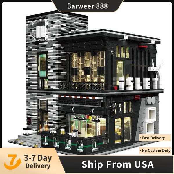 

mk16042 creator block street view entertainment venue bar 3992pcs building blocks bricks toy