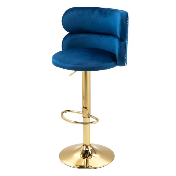 

living room furniture bar stools with back and footrest counter height dining chairs blue