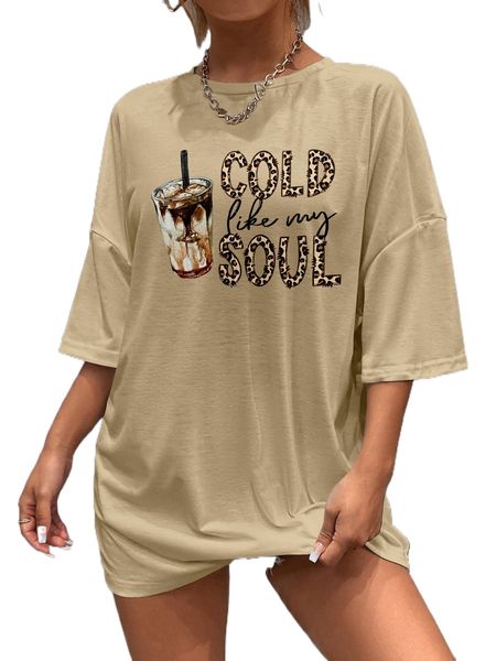 

letter graphic drop shoulder tee 24sp#, White