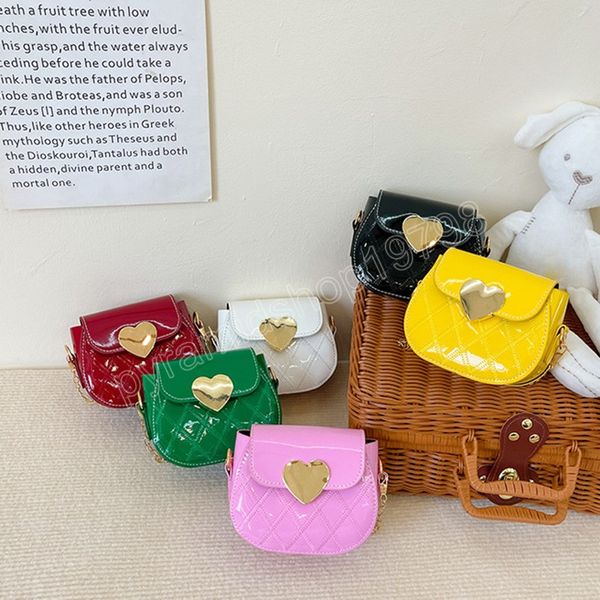 Bolsas e bolsas infantis Bolsas de crossbody de coração para meninas Princesa Bolsa de embreagem para crianças bolsas mensageiras