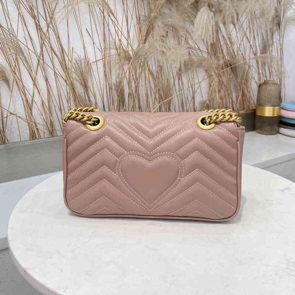 

designer clutch bags luxury handbags 2022 new g family double wavy chain fashion diaonal sinle shoulder leather women's