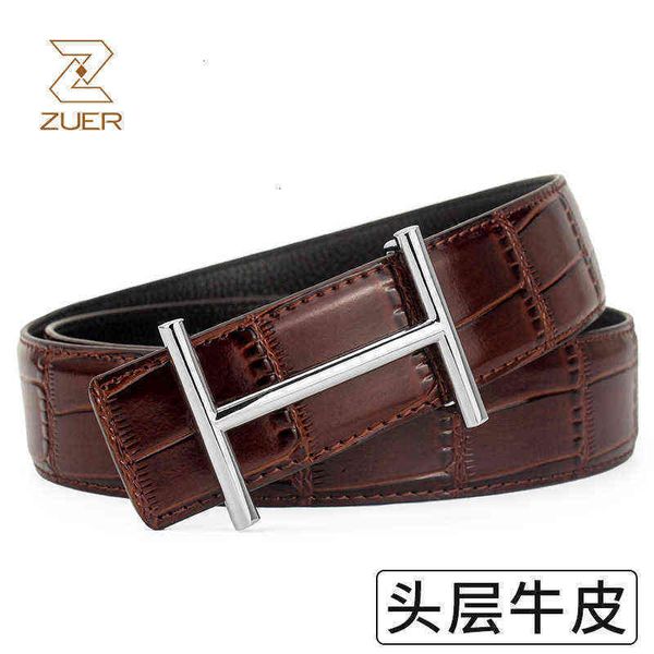 

classic h factory outlet brand belts belts zuer men's h-letter belt personalized i-head leather c1h1 5zzd, Black;brown