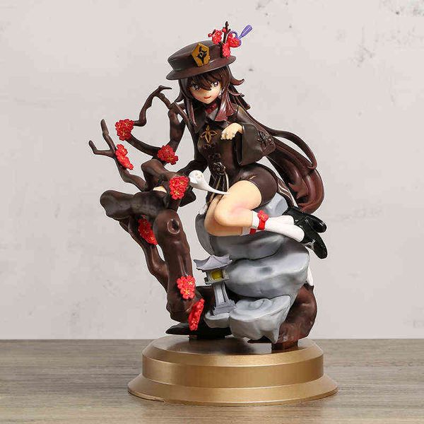 

genshin impact hu tao pvc figure model statue collection toy g220420