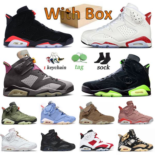 

aaa+ quality jumpman 6 british khaki basketballs shoes designer women men 6s sneakers red oreo unc midnight navy electric green 6s trainers, White;red