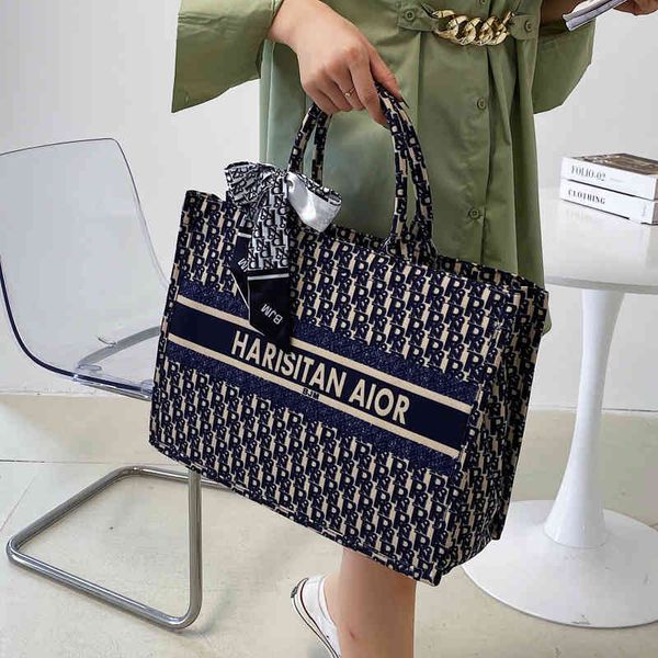 

2022 new designer handbags design version net red ins trendy tote letter printing simple