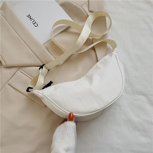Abendtaschen Casual Damen Umhängetasche Schulter 2022 Leichte tragbare Hobos Brusttasche Weibliche weiße Studenten Handtaschen ShoppingEvening