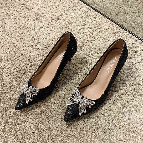 

shoes womens dress bling crystal for wedding women vintage high heel uc9r, Black