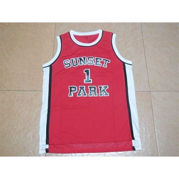 Xflsp Mens Throwback Fredro Starr Shorty 1 Sunset Park Film Basketball Maglie Numero 1 Movie Jersey Colore Rosso