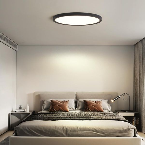 Deckenleuchten, minimalistisch, Schlafzimmerlampe, einfache moderne Korridor-Gang-Balkonleuchte, nordische ultradünne runde Buchzimmerlampe, Deckenleuchte