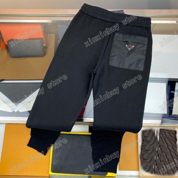 

21ss european autumn and winter latest fashion classic metal letter printing black trousers men's designer luxury neutral style jogger