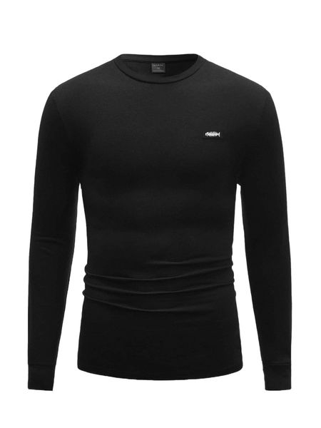 

men fish patched detail mock neck tee z7ba#, White;black