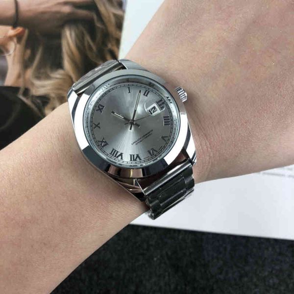 

designer r wristwatch o watches l luxury e brand x fashion watch calendar men's watchyosw, Slivery;brown