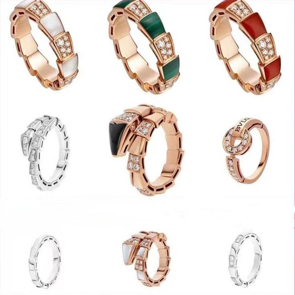 

r men's and women's rings fashion retro snake circle couples rings diamond fritillary send frien255k, Golden;silver