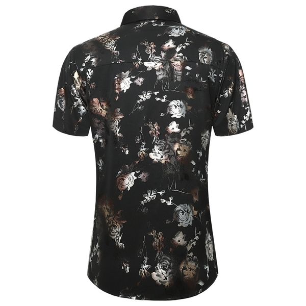 

45kg105kg summer new soft cool elegant luxury design floral shirt short sleeve button down hawaii shirts 4xl 5xl 210412, White;black