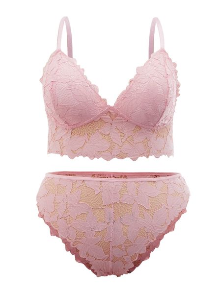 

plus floral lace lingerie set f6gc#, Black;white