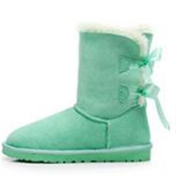 

new fashion most affordable winter boots real leather suede bailey bowknot women's bailey bow snow boots323b, Black