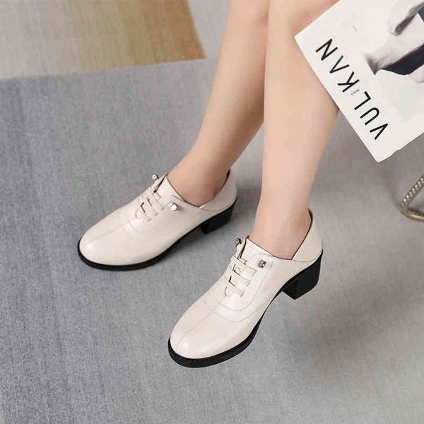 

dress shoes leather thick heel women's shoes middle-aged soft sole casual black mother's middle versatile comfortable deep mouth s