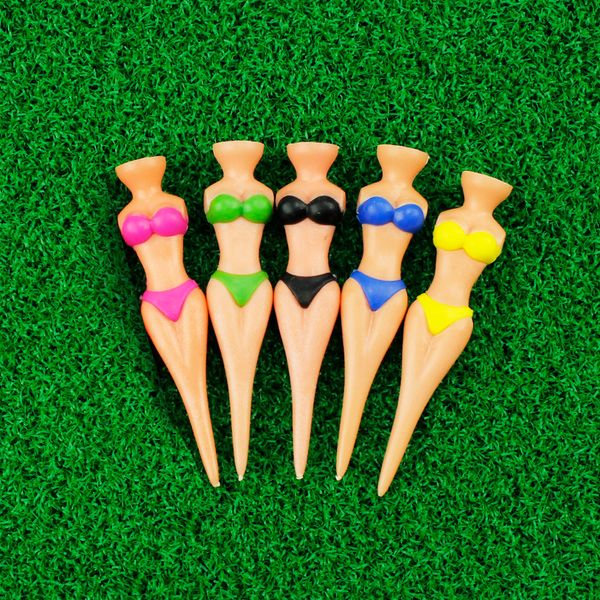 5 pezzi novità sexy lady bikini ragazza golf tee forniture in plastica per accessori conducente