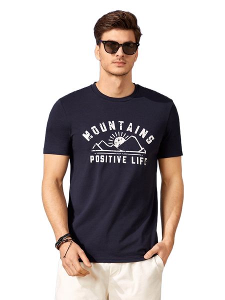 

men letter graphic crew neck tee z9sy#, White;black