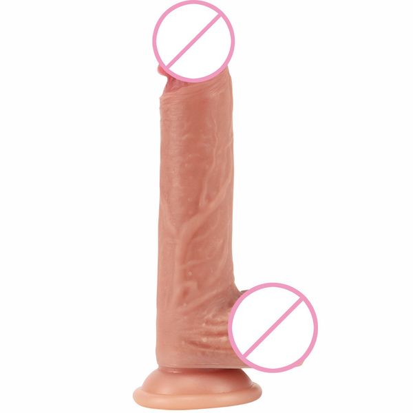 Echtes Hautgefühl, Dildo, sexy Spielzeug, Frau, Masturbator, Penis, Silikon, sexy Produkte, weicher Schwanz, Saugnapf, kostenlose sexy Gode Anal-Schönheitsartikel für Erwachsene