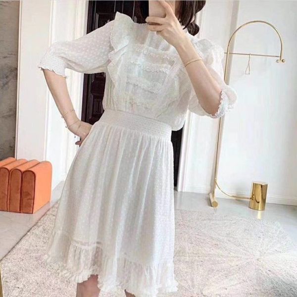 

casual dresses tk spring and summer sweet lady storm point lace edge bubble sleeve dress women, Black;gray