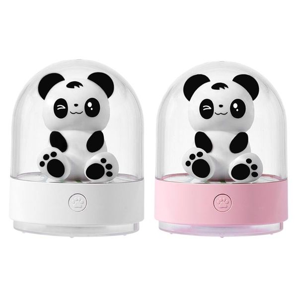 Lâmpadas de mesa fofas luzes noturnas panda led de cor mutável para crianças quartos bebês garotos de comprimido de presente