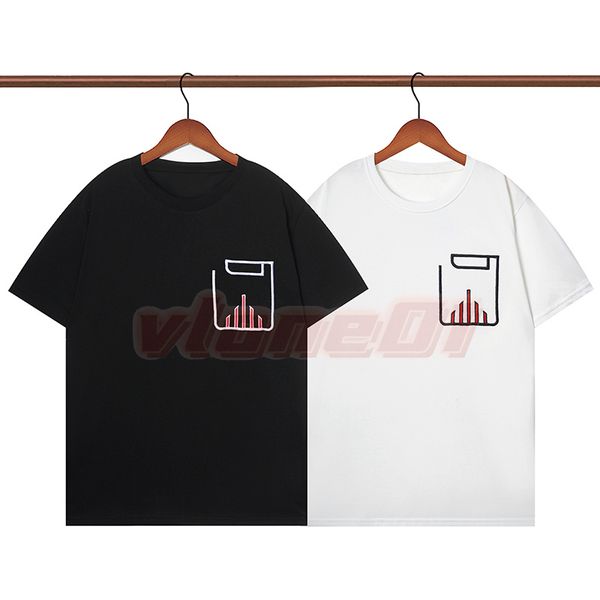 

mens logo embroidery t shirts designer short sleeve womens casual loose t shirt asian size s-2xl, White;black
