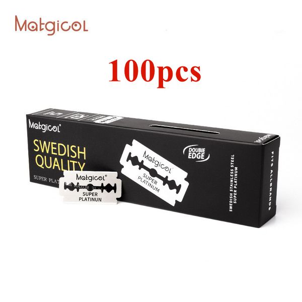 

100 pcs razor blades for double edge razorstainless steel blades used for folding knife with shaving &amp hair removalnew