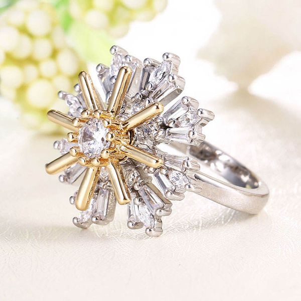 

fashion american gold plated paved diamond ring 18k gold rings woman jewelry wholesale, Golden;silver