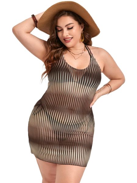 

plus 3pack allover print tie back halter bikini swimsuit u4k0#, White;black