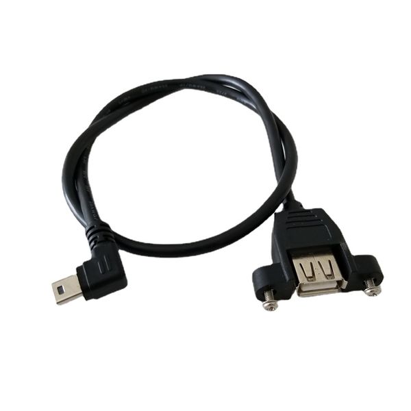 90 градусов правый угол 5PIN MINI B Мужчина для USB Угрозом линии кабеля для женского кабеля.