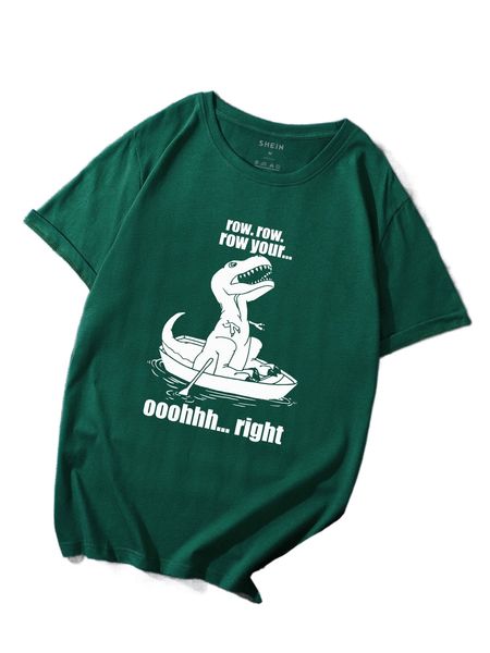

men dinosaur and letter graphic tee e6ku#, White;black