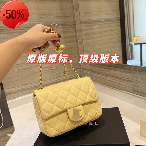 

the factory directly small golden fat small fragrance new fashion leather black diamond bag luxury handbags