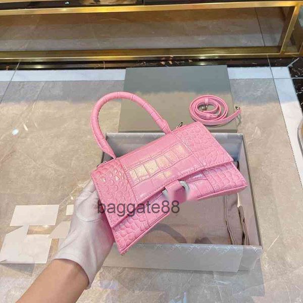 

2022 designer bags italy balencigsss bags luxury handbag alligator hourglass leather b-button portable single shoulder mess 3jx7