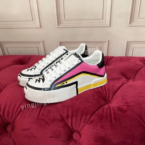 

2022 designer sneakers shoes luxurys women shoe italy sneaker low casual rubber outsole mens printed calf leather classic trainer ghu, Black