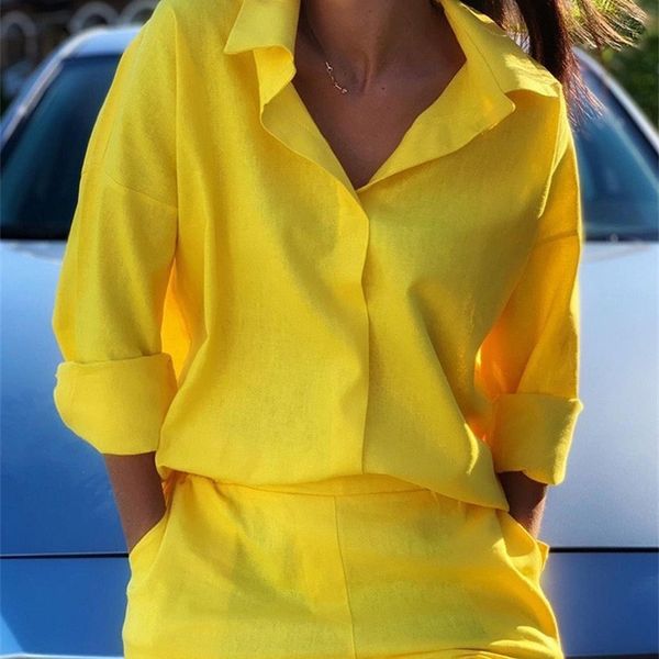 

casual womem summer tracksuit shorts two piece set lounge wear short sleeve shirt and mini shorts suit female homewear 220527, White