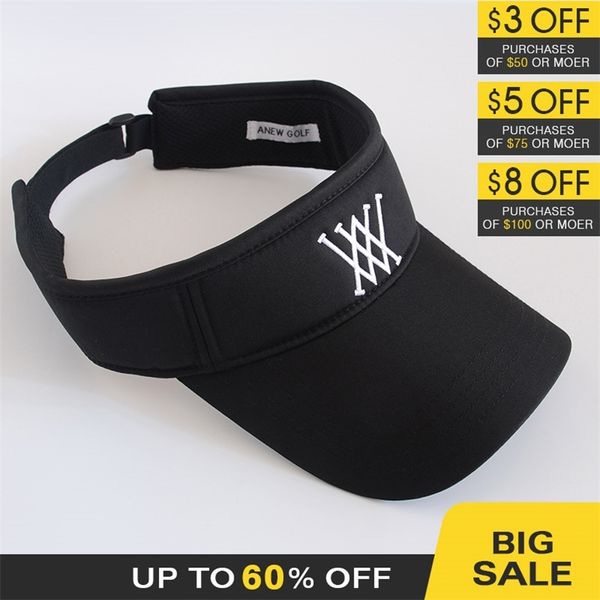 

empty hat golf women sun visor adjustable cap 3d embroidery 220705, Black;white