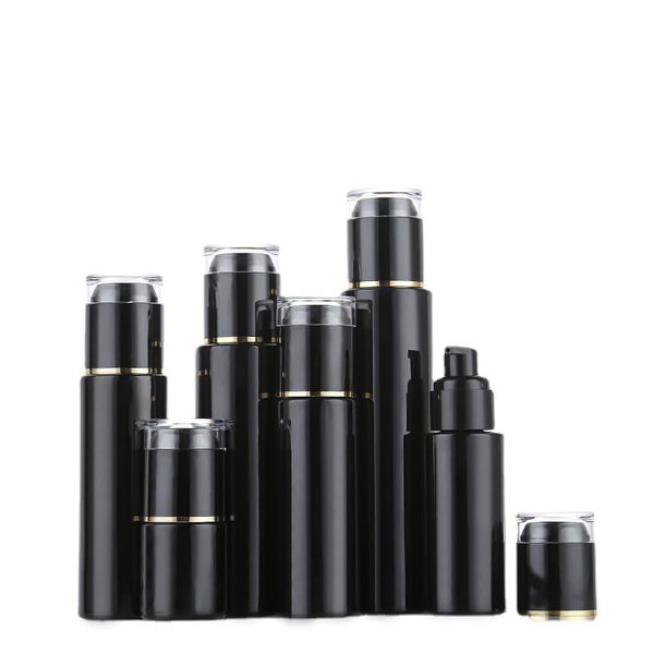 30 ml, 60 ml, 100 ml, 120 ml schwarze Glaspumpenflaschen, Nebelzerstäuber-Sprühflasche, nachfüllbarer Reisespender für Lotion, Essenz, Hautpflege, Serum