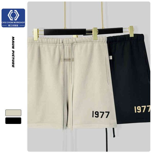 

men's shorts fog season 8 double thread essentials high street 1977 flocking printing fashion shorts, White;black