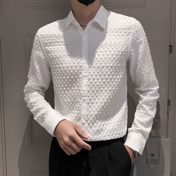 2022 Autumn 3D Polka Dots Shirts Men Fashion Smava