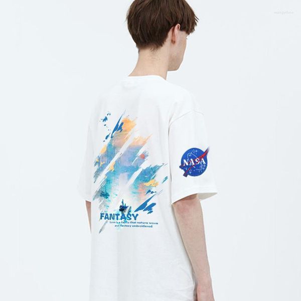 

men's t shirts and women's print 2022 summer cotton couple short sleeve clothes oversized anime casual streetwear men, White;black