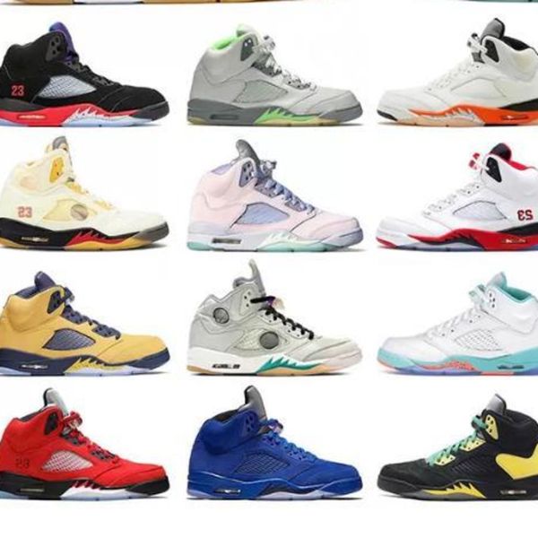 

designers ep 5s children's kids jumpman 5 sneakers vintage running shoes casual youth mid-sneaker fire red new easter concord white sai