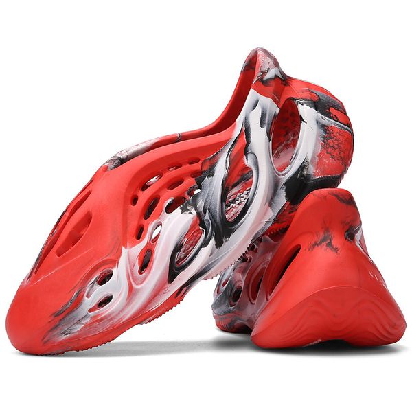 

slipper sandals creative coconut women's hole casual seaside fashion breathable outdoor slippers flat foams running shoes sandals famou, Black