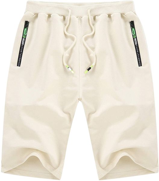 

men's shorts casual classic fit drawstring summer beach shorts with elastic waist and pockets g7mm#, White;black