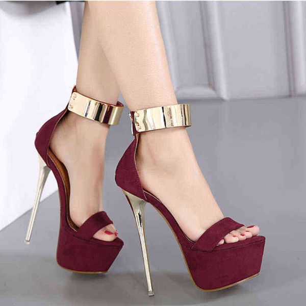 

sandals, women's zippers and convertible sandals, platform shoes and ankle straps, thin high heels, thick soles, 220325, Black