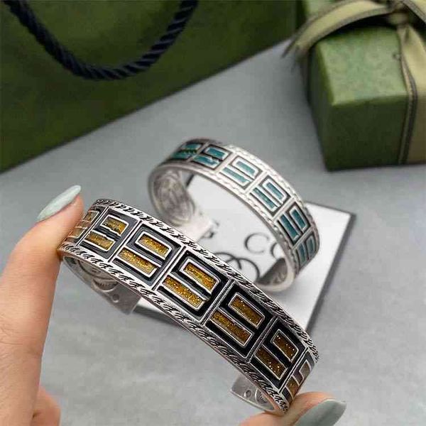 

2022 factory wholesale new home new enamel net red couple bracelet idol same shot, Black