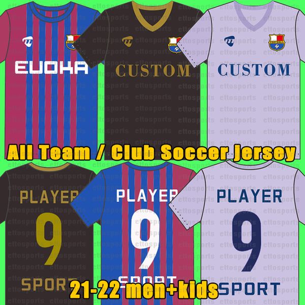 Tailândia Top Quality 21 22 Tudo Team Futebol Camisas 2021 2022 Futebol Camisas Personalizado Logotipo Jogador Nome Número Football Jersey 3356