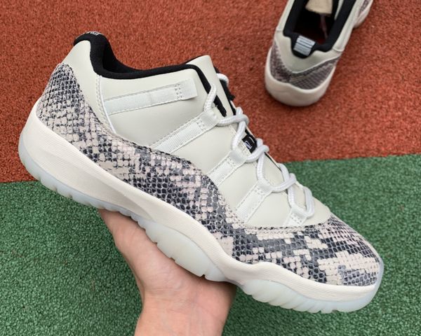

shoes jumpman 11 low concoro snakeskin light bone sail black sports