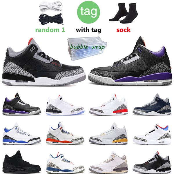 

jumpman 3 men basketball shoes 3s unite laser orange black cat cement cool grey unc pine green varsity royal mens trainer sports sneakers