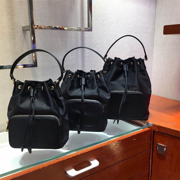 

bag luxury tote fabric handbags high duet 2021 crossbody shoulder quality nylon bucket bags designer womens women ruefe235s, Black